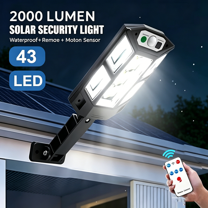 Motion Sensor Light - Newest Solar Lamp Powerful Outdoor Solar