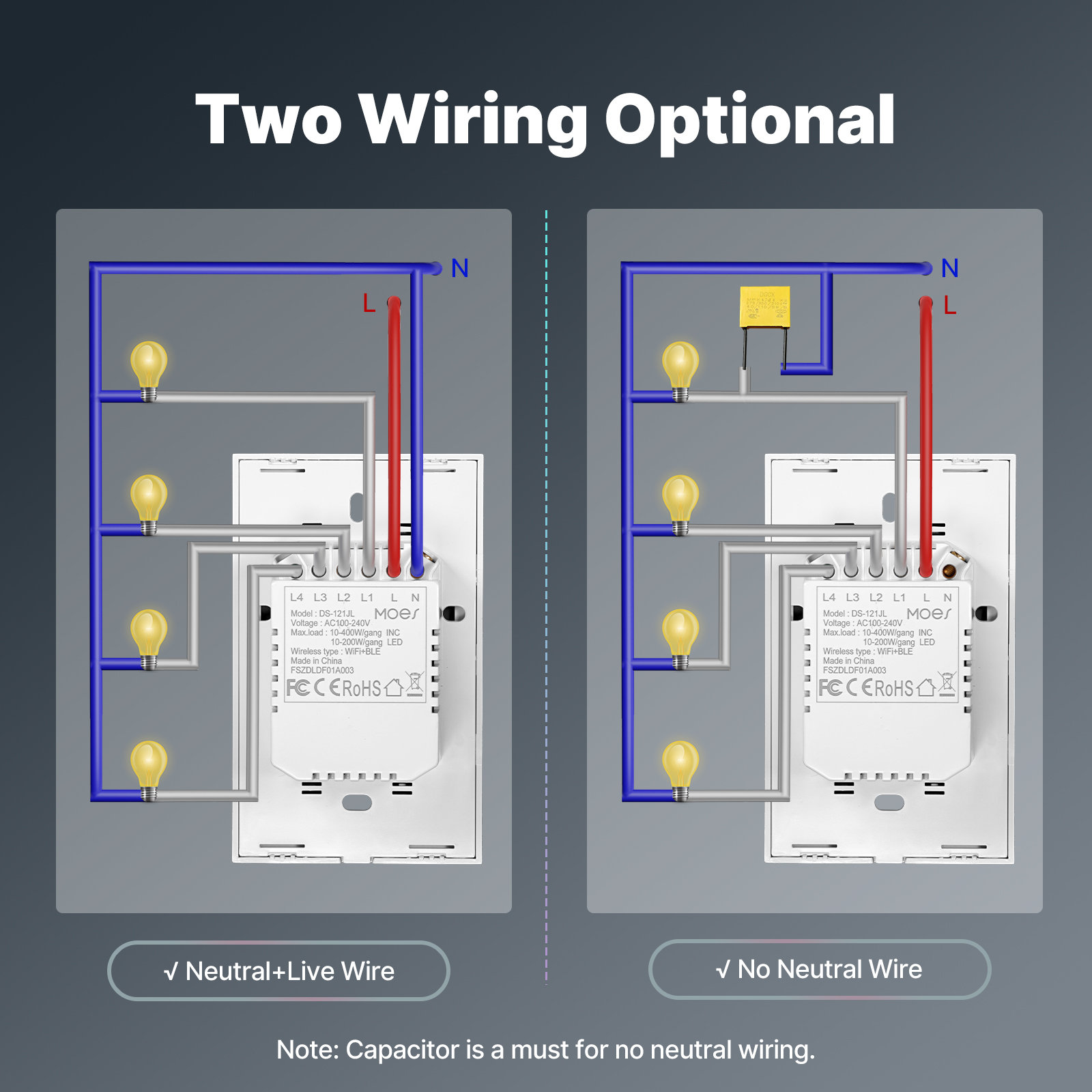 MOES Tuya WiFi Smart Light Swi - Smart Light Switch incelemesi ve fiyatı