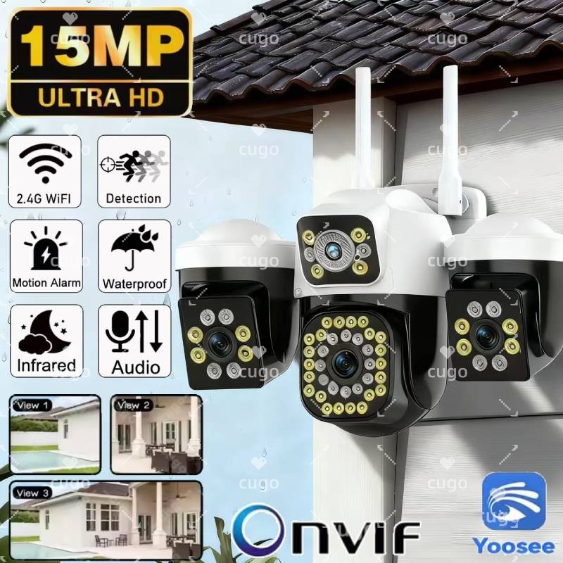 15MP 8K WiFi IP Camera Triple  - Smart Home Kamera Outdoor incelemesi ve fiyatı