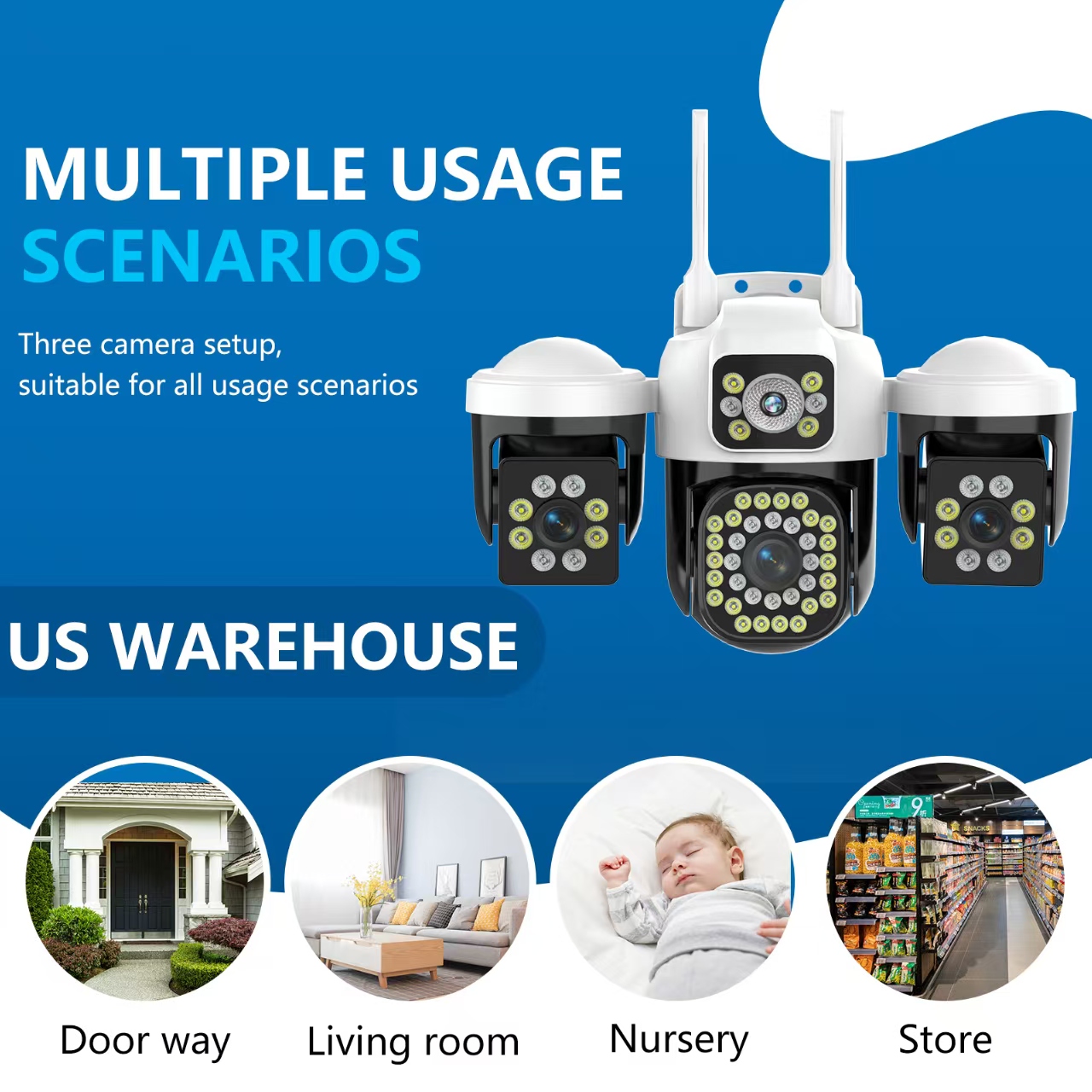 15MP 8K WiFi IP Camera Triple  - Smart Home Kamera Outdoor incelemesi ve fiyatı