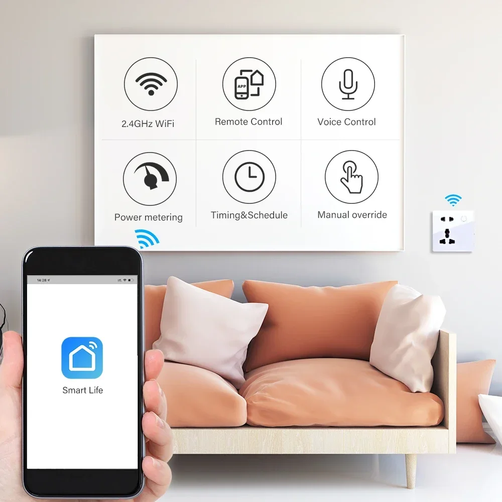 Customized Smart WiFi Wall Soc - Smart Home Design incelemesi ve fiyatı
