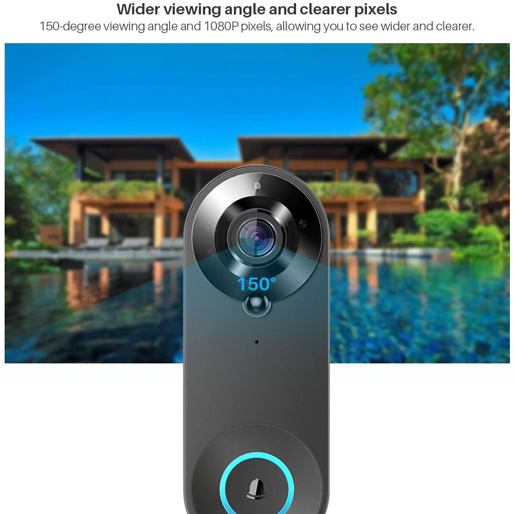 Tuya 1080P Wireless WIFI Doorb - Smart Home Video Doorbell Enhanced Security With Smart Doorbell incelemesi ve fiyatı