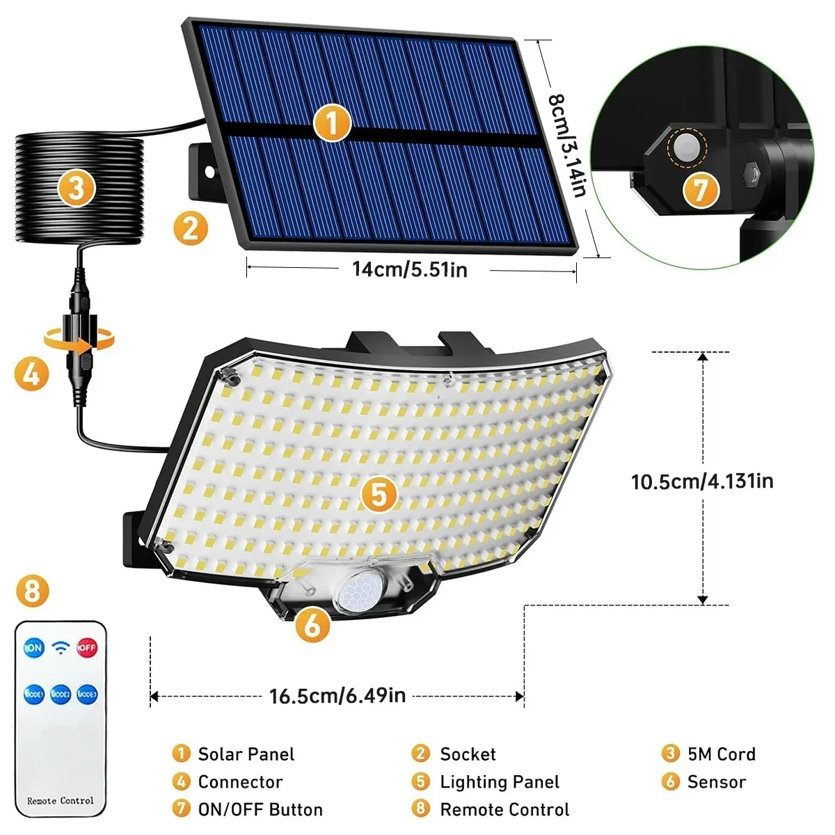234LED Solar Outdoor Lights Mo - Motion Sensor Light incelemesi ve fiyatı