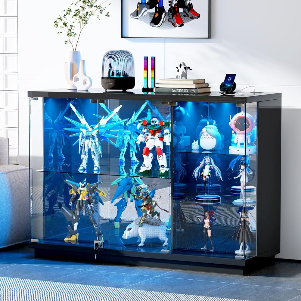 Glass Display Cabinet with Loc - Motion Sensor Light incelemesi ve fiyatı