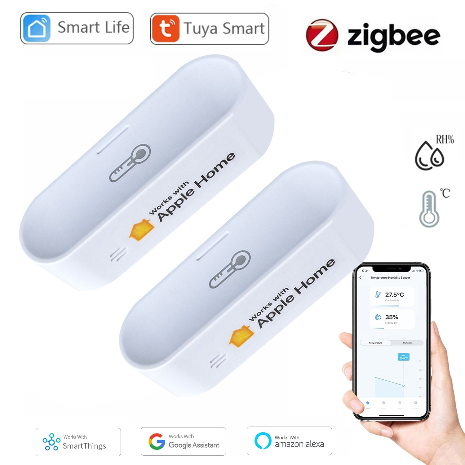 Tuya Smart Zigbee Temperature  - Smart Home Apple incelemesi ve fiyatı