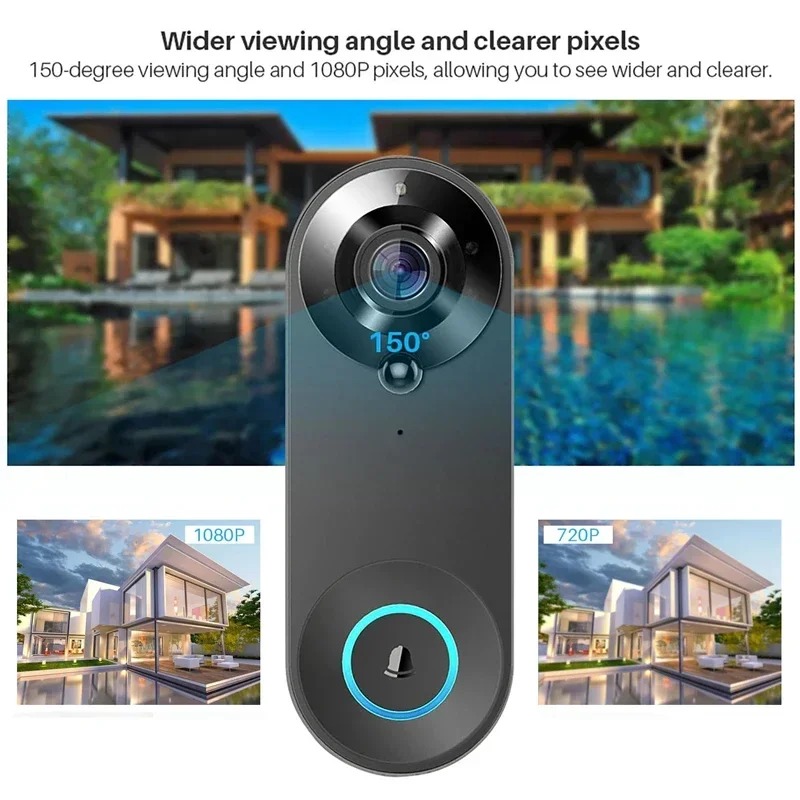HD 1080P Smart Wireless Doorbe - Smart Home Video Doorbell Enhanced Security With Smart Doorbell incelemesi ve fiyatı