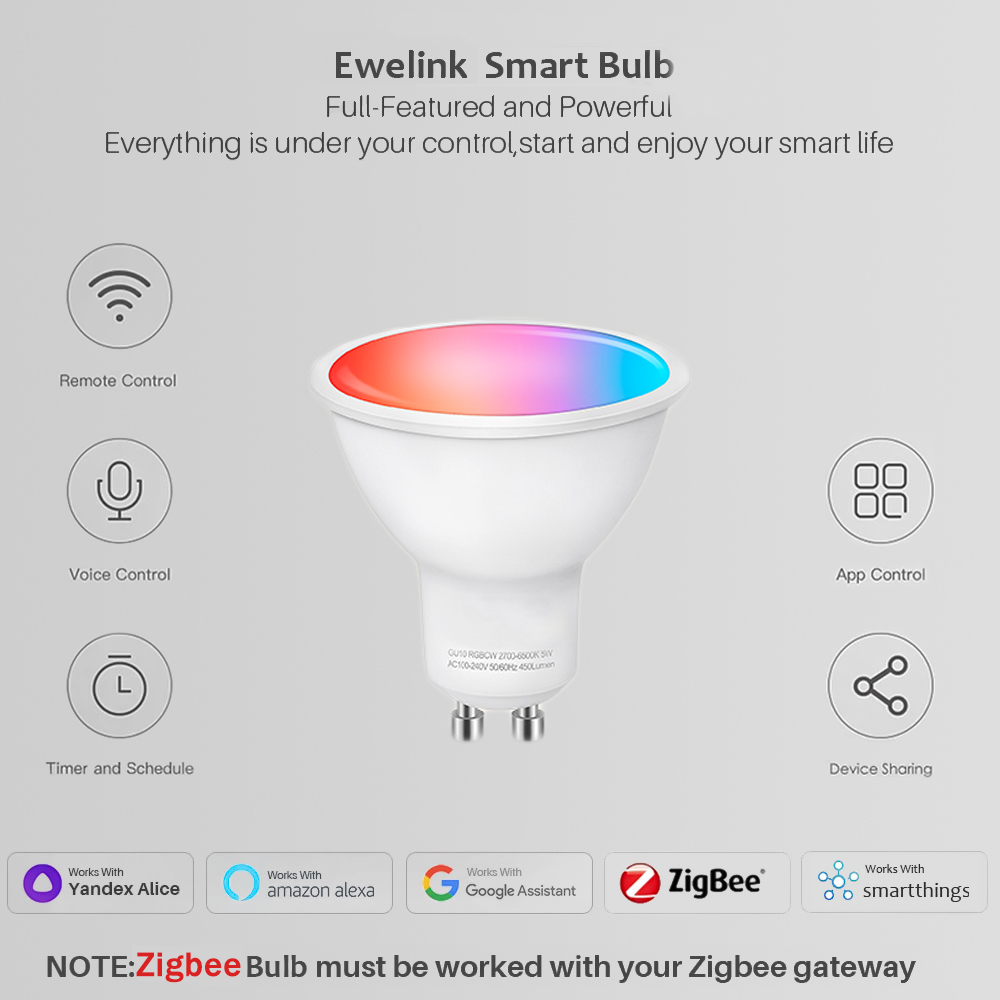 Ewelink GU10 Zigbee LED Bulbs  - Smart Home Bridge incelemesi ve fiyatı