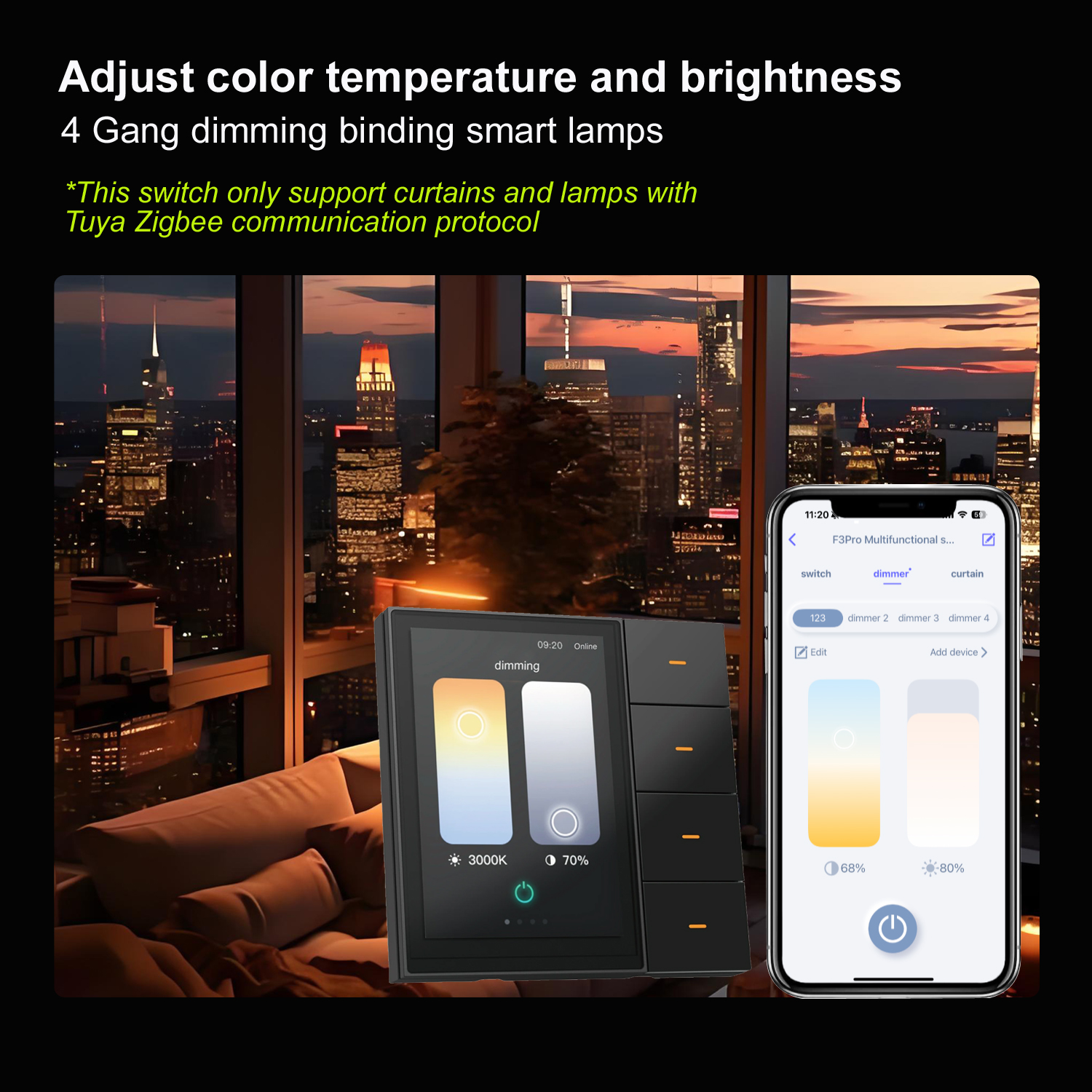 F3-pro Tuya Smart Panel ZigBee - Smart Home Design incelemesi ve fiyatı