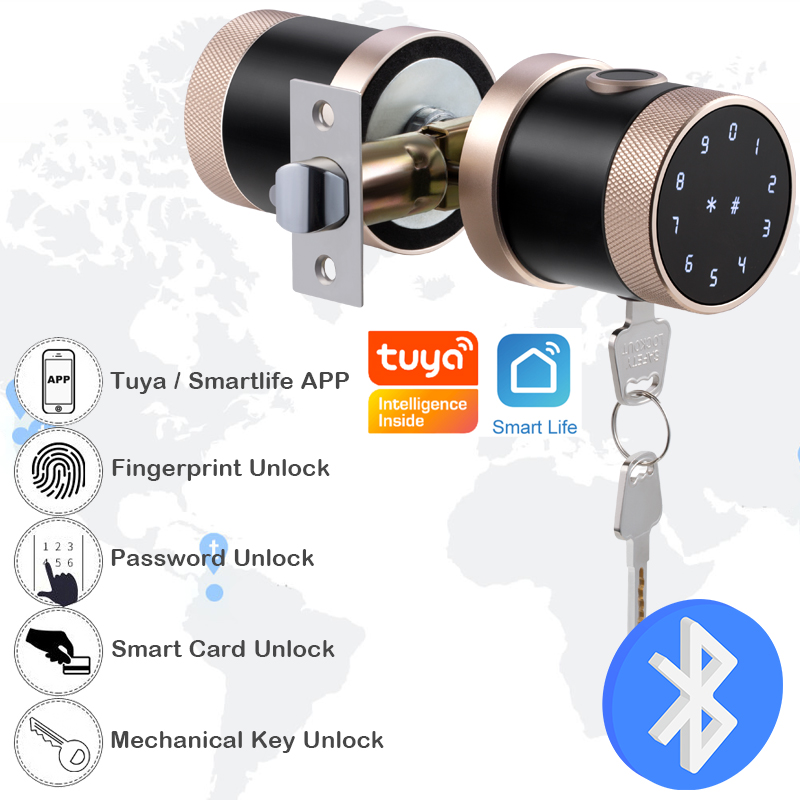Fingerprint Door Lock Tuya Blu - Smart Home Keyboard incelemesi ve fiyatı