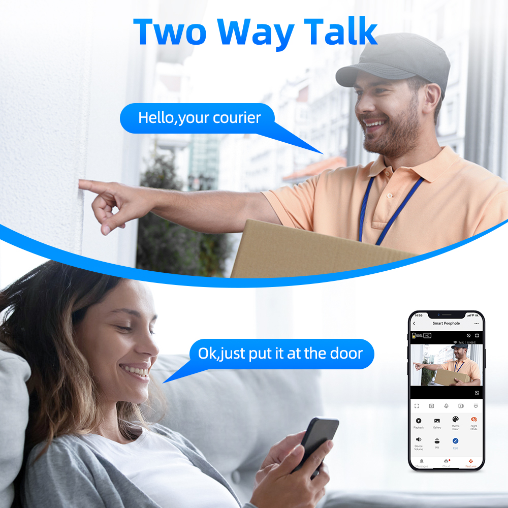 Hollarm Tuya WiFi Door Peephol - Smart Home Video Doorbell Enhanced Security With Smart Doorbell incelemesi ve fiyatı