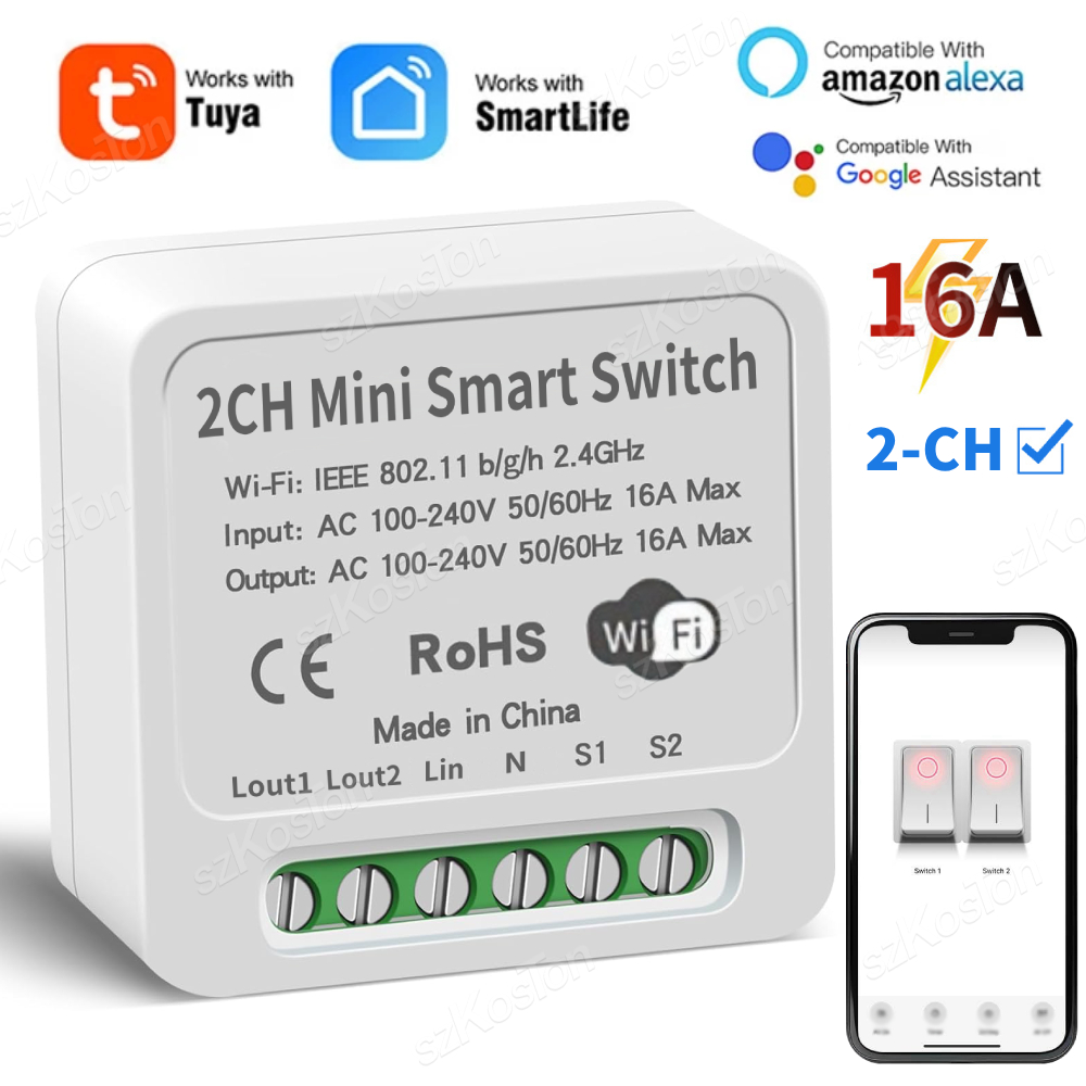 16A Tuya WiFi Smart Switch Mod - Smart Light Switch incelemesi ve fiyatı