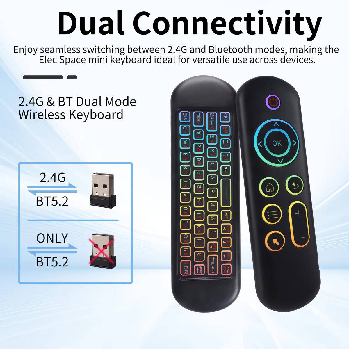 Bluetooth 2.4G Dual Mode Mini  - Smart Home Keyboard incelemesi ve fiyatı