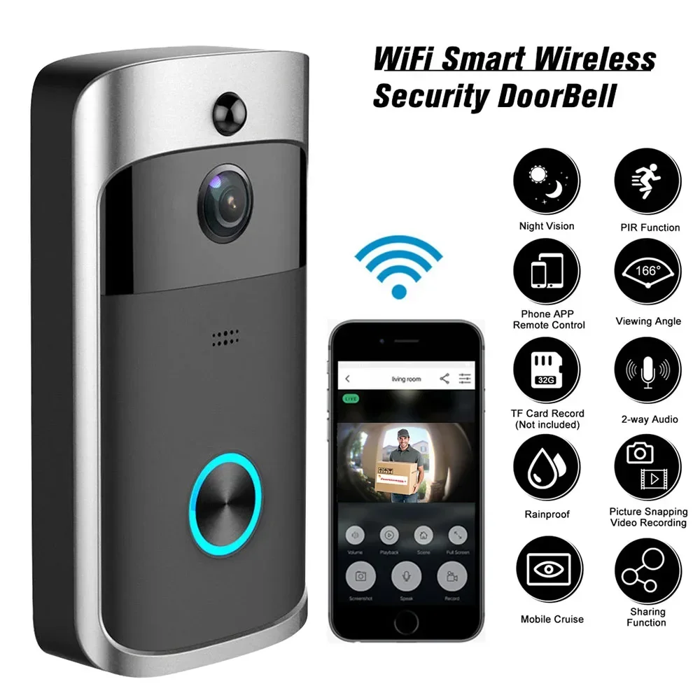720P HD Smart Home Wireless WI - Smart Home Video Doorbell Enhanced Security With Smart Doorbell incelemesi ve fiyatı