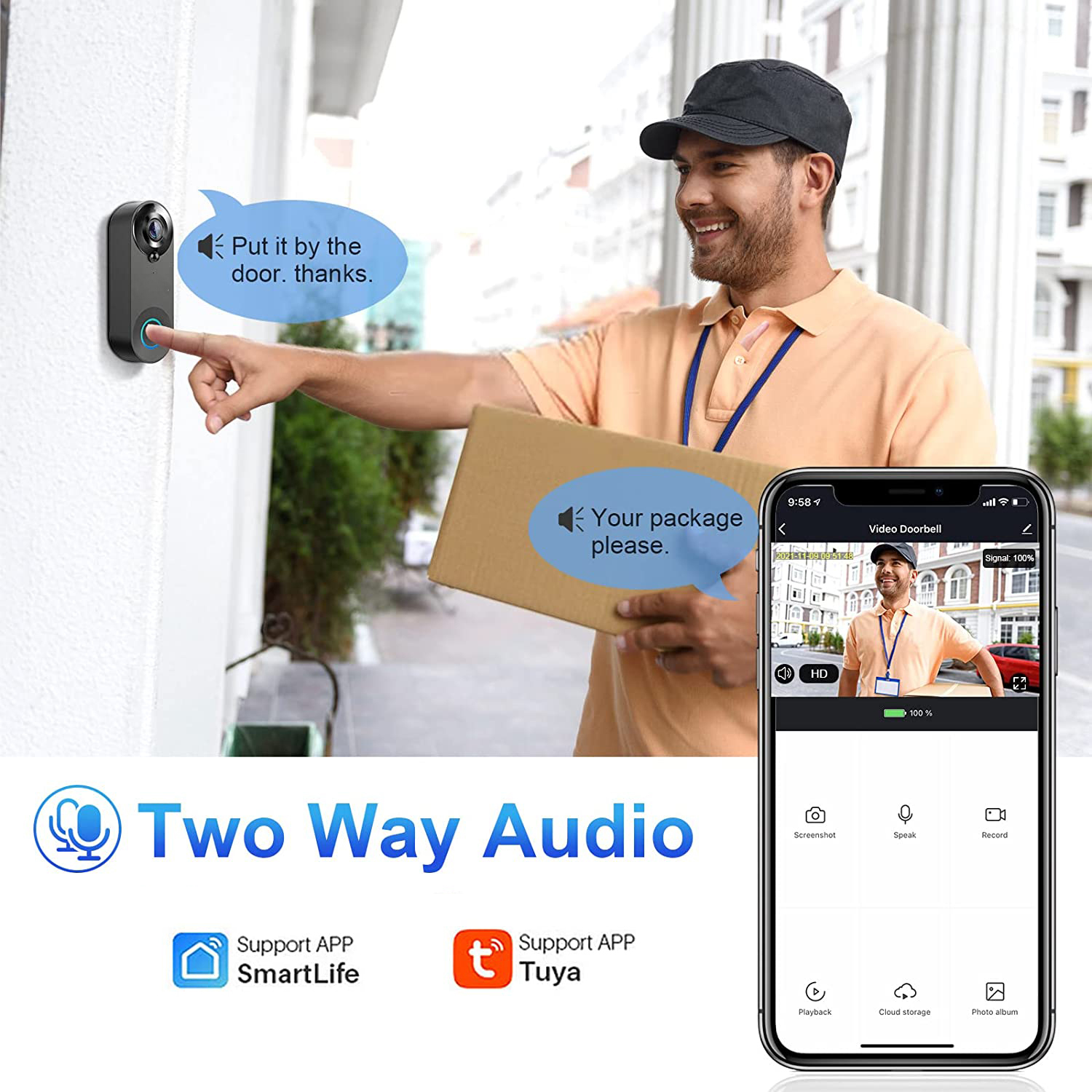 5G 2.4G WiFi Video Doorbell 10 - Smart Home Video Doorbell Enhanced Security With Smart Doorbell incelemesi ve fiyatı