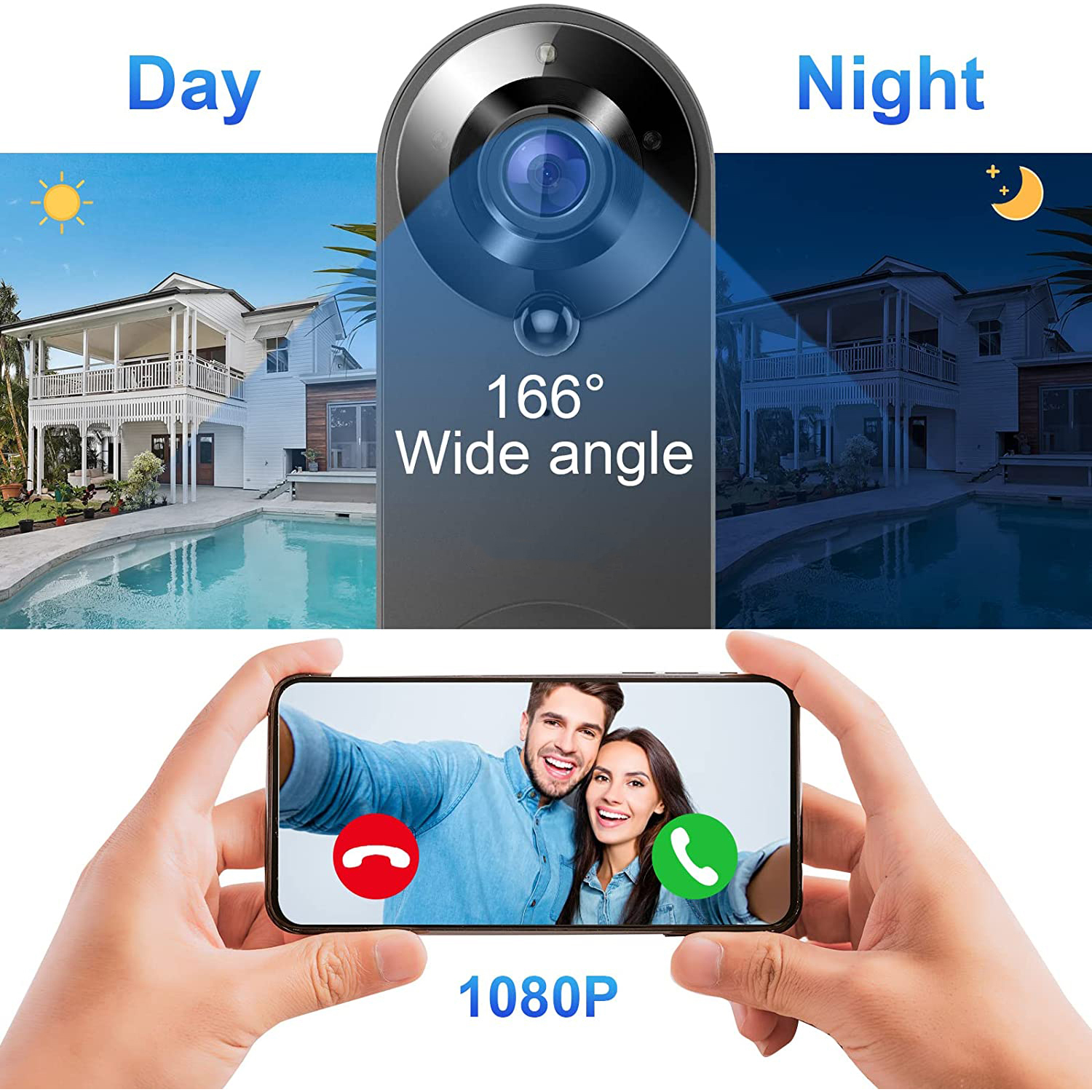 5G 2.4G WiFi Video Doorbell 10 - Smart Home Video Doorbell Enhanced Security With Smart Doorbell incelemesi ve fiyatı