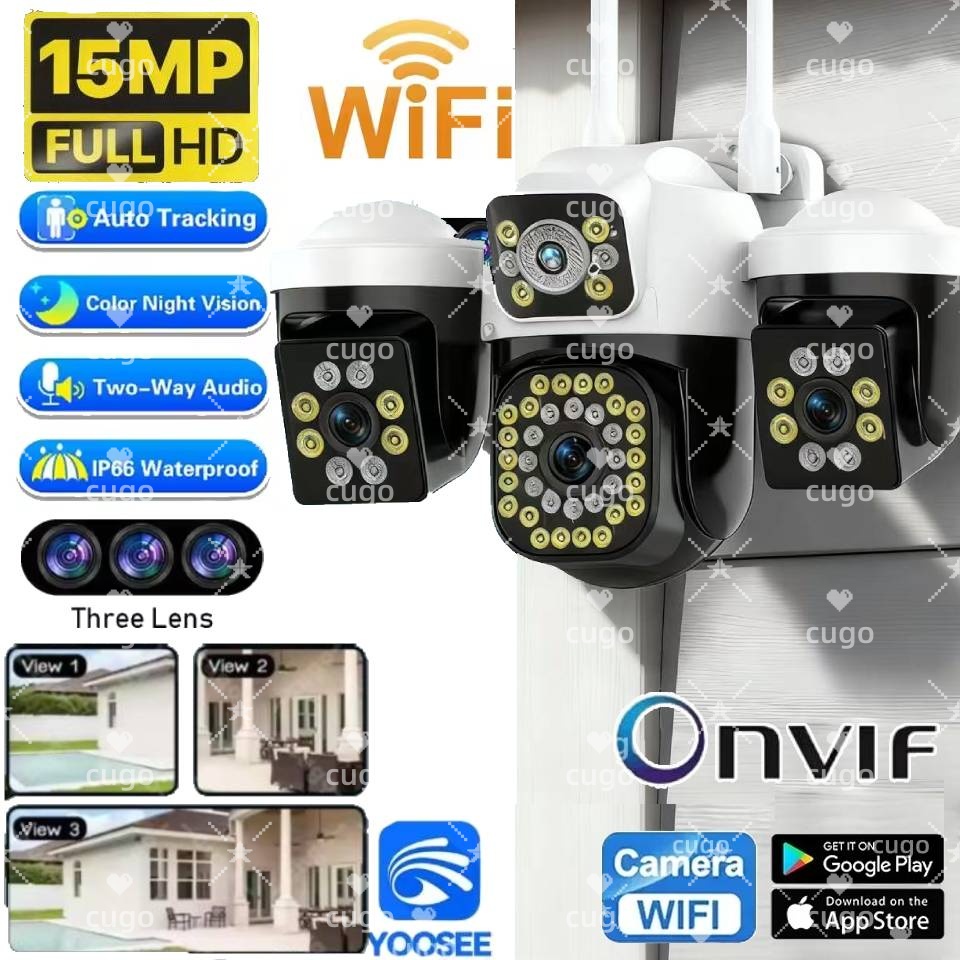 15MP WIFI IP Camera 3 Lens 3 S - Smart Home Kamera Outdoor incelemesi ve fiyatı