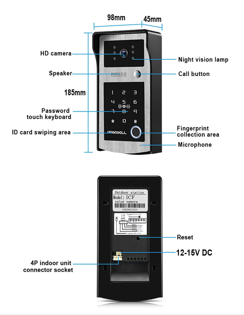 Wifi Tuya 7 Inch Touch Screen  - Smart Home Video Doorbell Enhanced Security With Smart Doorbell incelemesi ve fiyatı