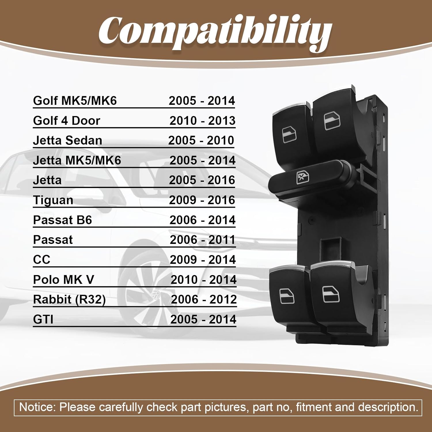Master Power Window Switch Fro - Smart Light Switch incelemesi ve fiyatı