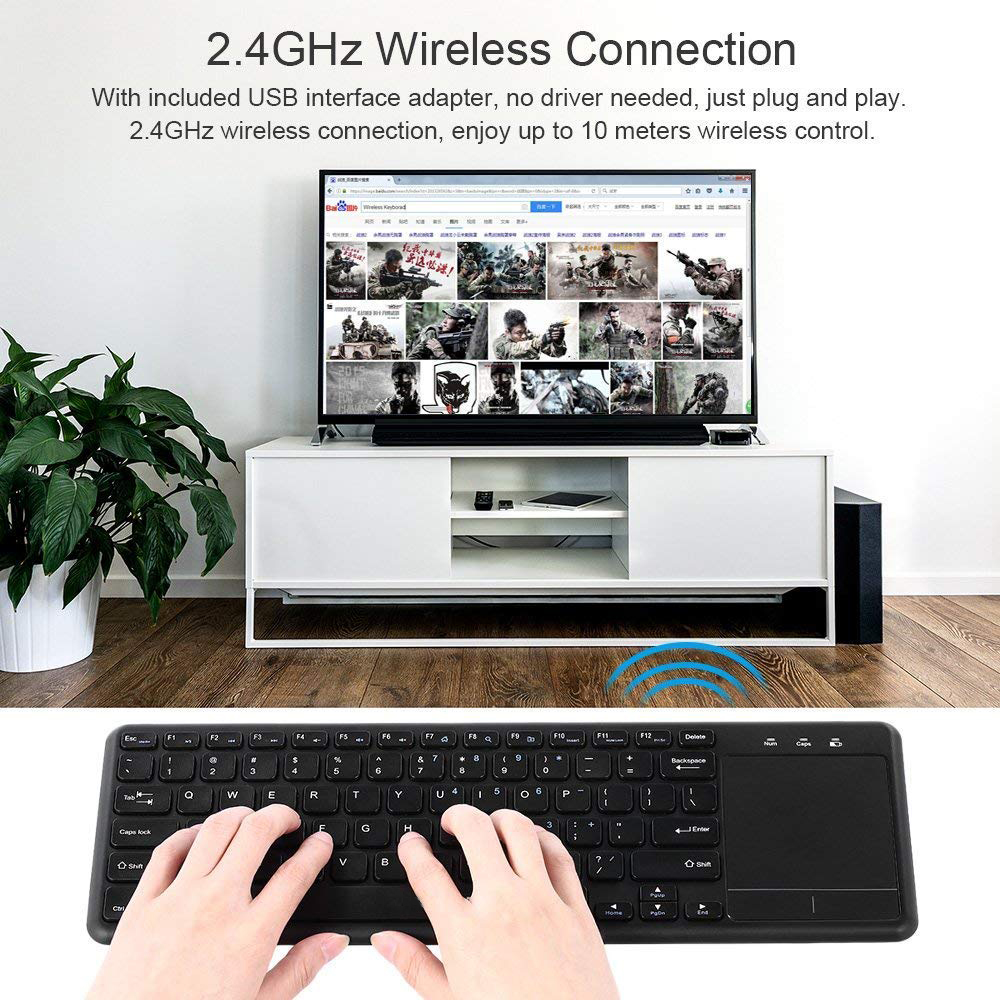2.4GHz Ultra thin Wireless Tou - Smart Home Keyboard incelemesi ve fiyatı